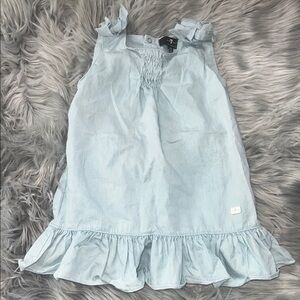 7 for all Mankind Light Blue cotton ( denim look ) Ruffled Sleeveless  Dress